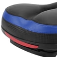 thumbnail image 3 of Bike Saddle Microfiber Leather HollowCarved Shock Absorber Mountain Bike Saddle Seat(Black Blue ), 3 of 8
