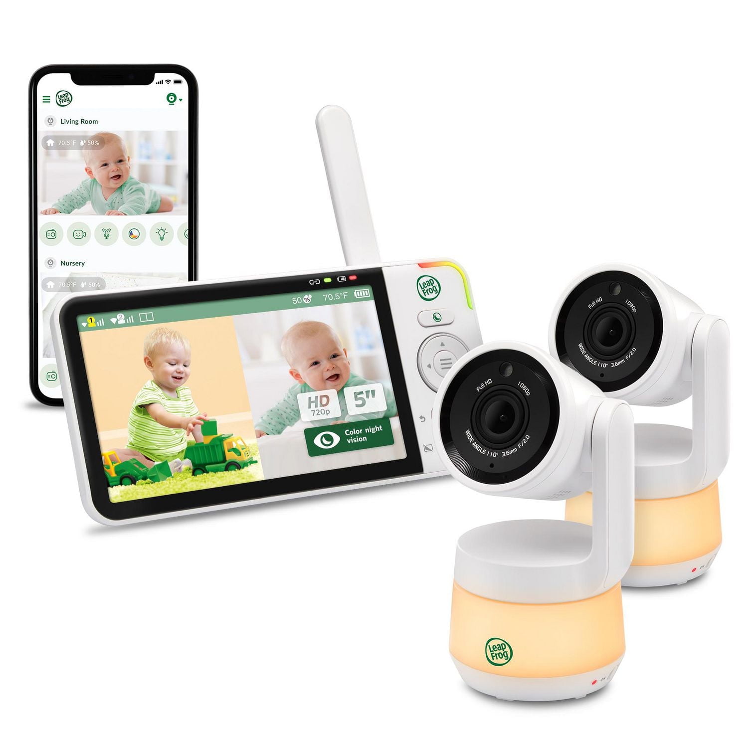 LeapFrog LF925-2HD, 1080p WiFi Remote Access 360 Degree Pan Tilt