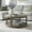 Light Brown, variant on Bezzze 40 inch Curved 2-Tier Round Wooden Coffee Table with Wheels, Mid Century Rustic Style for Living Room Office Apartment, Brown