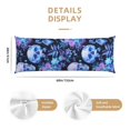 thumbnail image 2 of Body Pillow Cover - Soft Body Pillow Pillowcase, Skull blue crystal flower Breathable Long Body Pillow Case Cover with Invisible Zipper 20x60in, 2 of 5