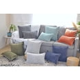 thumbnail image 2 of Stitched Edge Modern Textured Pillow Covers Set of 2 (26 x 26 inch Light Turquoise) / Extra Large Soft Farmhouse Cushion Covers / Big Square Pillow Cases / Decorative Euro Shams, 2 of 3