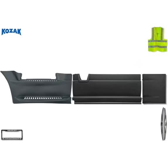 Front, Middle w/One Opening & Rear Fairing Panel Set Left Compatible with Freightliner Cascadia 2008-2017