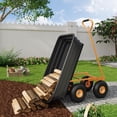 thumbnail image 6 of 1200 lb Garden Dump Cart 7 cu ft Poly Utility Wagon with 180°Adjustable Swivel Handle,10" No-Flat All-Terrain Tires, Quick Release Dump System,Heavy Duty Rust-Resistant Yard & Landscaping Wheelbarrow, 6 of 6