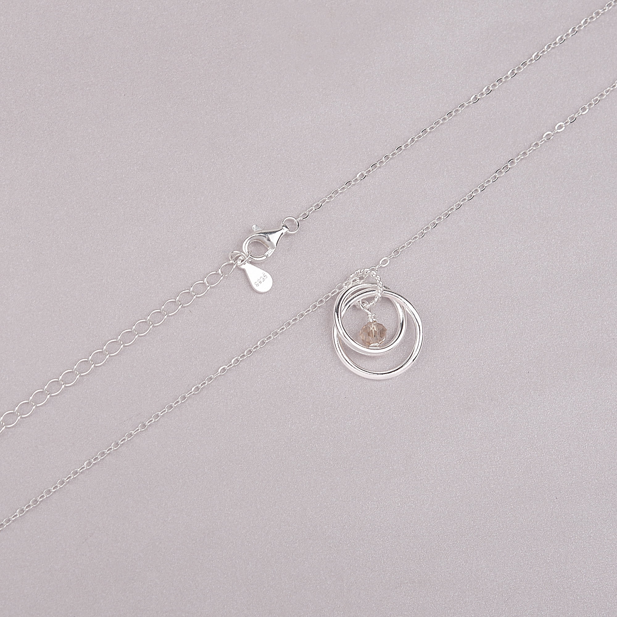 Anavia 21st Birthday Gift for Her, 925 Sterling Silver 2 Circles Necklace  for Daughter Niece Birthday, Custom Birthday Gifts for 22 Year Old Women[ Customize a name] 