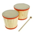 thumbnail image 6 of Finest Wooden Bongo Drums 4inch 5inch for Children Preschool Musical Rhythm Toys, 6 of 8