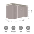 thumbnail image 3 of Cobertizo de Almacenamiento para Jardin Exterior BellaC 343×142×184 de Acero Galvanizado, 3 of 9