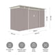 thumbnail image 3 of Cobertizo de Almacenamiento para Jardin Exterior BellaC 343×142×184 de Acero Galvanizado, 3 of 9