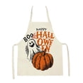 thumbnail image 1 of Tablier à Manches Courtes pour Femmes et Hommes, Motif Amusant d'Halloween, Robe de Cosplay Noire, 1 of 7