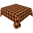 thumbnail image 2 of Fall Square Tablecloth 52x52 Inch Orange and Black Table Cloths Checkered Decor Buffalo Plaid Table Cover Fall Holiday Tablecloth Square for Fall Picnic Kitchen Dining Tabletop Indoor Outdoor, 2 of 6
