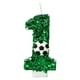 thumbnail image 2 of Vela de cumpleaños de fútbol | Adorno para tarta con número 9 y brillantina verde con diseño de balón de fútbol | Para cupcakes, pasteles y decoración de fiestas | Artículos para fiestas temáticas, 2 of 2