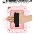 thumbnail image 4 of iPad Air 2 Shockproof Case, iPad Pro 9.7 Case, Dteck Heavy Duty Rugged 3 Layer Full Body Protection Case Kickstand with Shoulder Strap, Hand Strap, Rosegold, 4 of 7