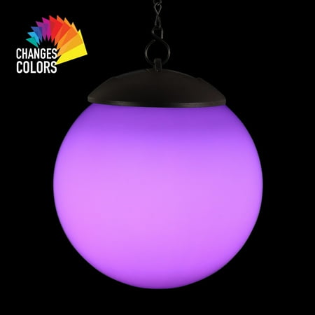 

Exhart Solar Color Changing Plastic Hanging Ball Light 6 by 19 Inches