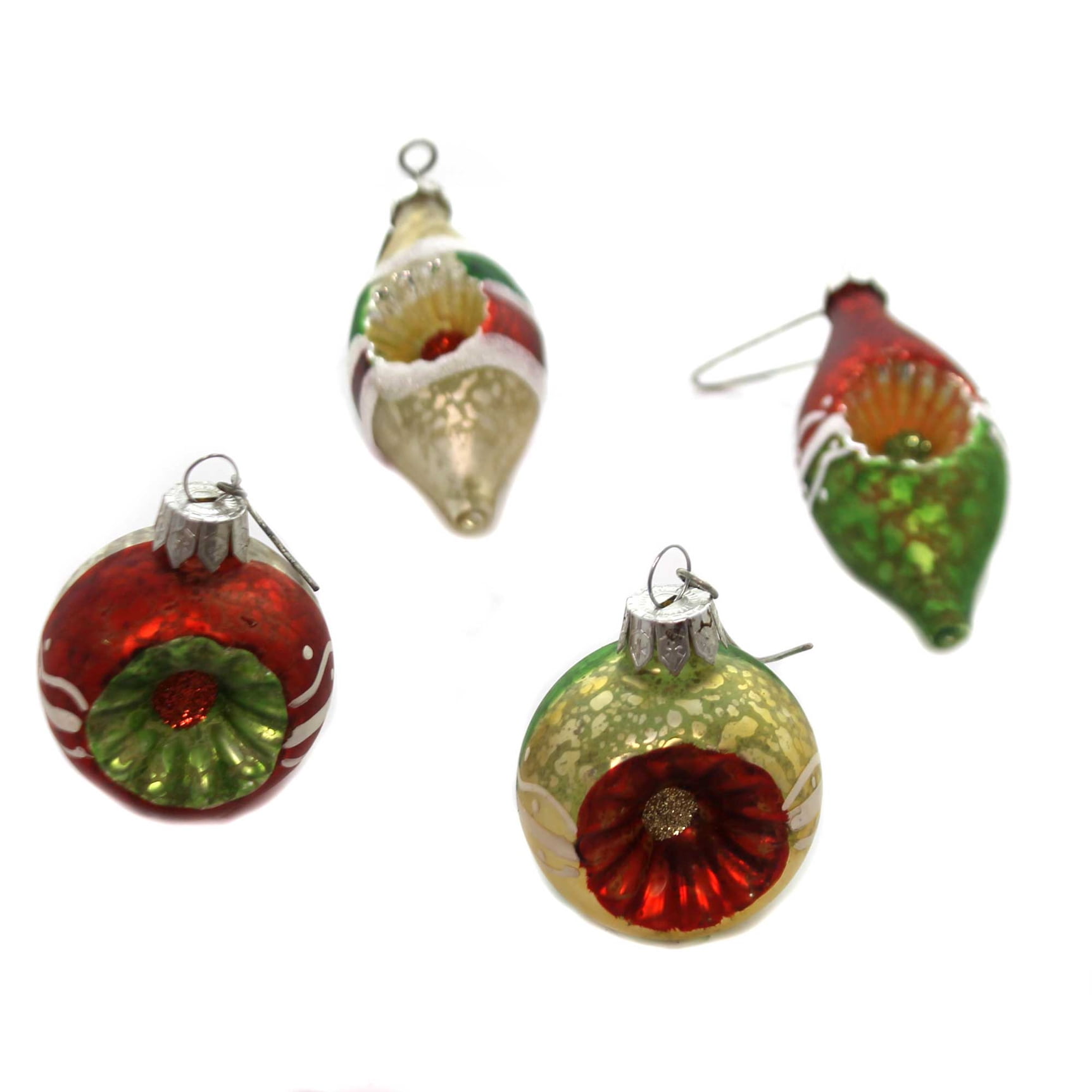 Holiday Ornaments TRADITONAL INDENT ORNAMENT Glass Vintage Style Sn7498