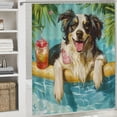 thumbnail image 6 of BCIIG Dog Bathroom Decor Set in Polyester Fabric with Hooks, Chic Modern Shower Curtain for Colorful Luxurious Graphic Print, Washable and Waterproof, Multi-Size Options 60"x72, 6 of 7