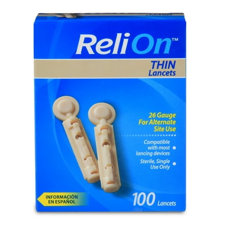 ReliOn 26 Gauge Thin Lancets, 100 Ct
