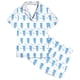 thumbnail image 2 of Odeerbi 2-12 Años Niños Niñas Pijamas de Verano de Satén Con Solapa de Muesca Camisas de Manga Corta Pantalones Cortos Conjunto de Pijama de Seda Con Estampado Suave, 2 of 5