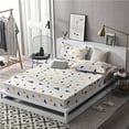 thumbnail image 3 of Cómodo juego de cama de poliéster transpirable, funda de almohada, sábana ajustable, 3 of 14
