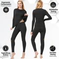 thumbnail image 2 of Crew Neck Base Layer Set Women's Thermal For Sports And Skiing, 2 of 5
