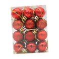 thumbnail image 3 of 24 piezas de adornos de bolas de Navidad, adornos para árboles de Navidad, bolas decorativas de Navidad, adornos colgantes para puertas, ventanas y Rojo, 3 of 8