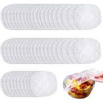 Linkidea 50 Pieces Elastic Food Storage Covers Reusable Stretch Plastic Wrap Bowl Covers Alternative to Foil for Family Outdoor Picnic