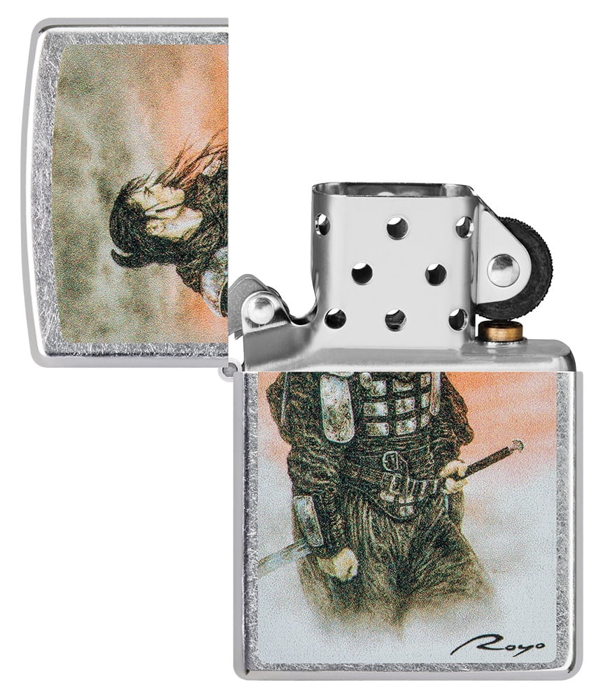 Zippo Luis Royo Warrior Street Chrome Pocket Lighter