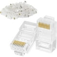 thumbnail image 1 of axGear Cat 5E Cat5e Modulaire RJ45 Connecteur de Câble Ethernet Fiche Cristal Head 100 Pcs, 1 of 7