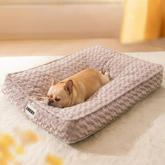 Suncoda D Og Kennel Mats, Thickened Warm Warm Rose Velvet Dog Thick Mat Small and Medium Dog Kennel Mats