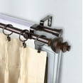 thumbnail image 2 of 13/16" Dia Adjustable 66-120 inch Double Curtain Rod with Giulia Finials - Cocoa,(4704-667), 2 of 3