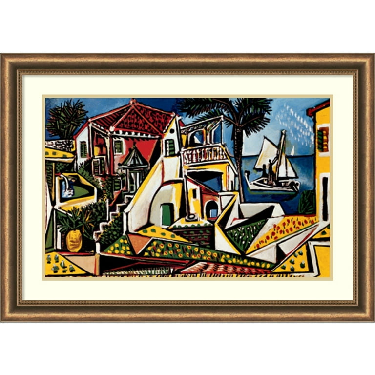 Framed Art Print, 'Paysage Mediterraneen' by Pablo Picasso: Outer