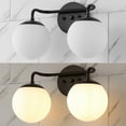 thumbnail image 6 of JONATHAN Y Louis Parisian Globe 15" 2-Light Metal/Frosted Glass Modern Contemporary LED Vanity Light, Black, 6 of 13