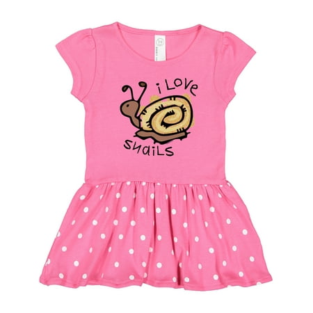 

Inktastic I Love Snails Gift Toddler Girl Dress