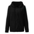 thumbnail image 3 of Pntutb mujeres Casual manga larga bolsillo suelto sólido cremallera medio y largo tops sudaderas con capucha blusa de mujer Pntutb Pntutb-730, 3 of 6