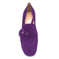 thumbnail image 4 of YDN Women Elegant Platform Chunky High Heels Pumps Buckled Round Closed Toe Slip On Dressy Prom Party Slide Shoes Size 8.5 Purple, 4 of 4