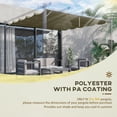 thumbnail image 4 of Outsunny Replacement Pergola Canopy Cover for 9.8' x 9.8' Pergola, Tan, 4 of 9