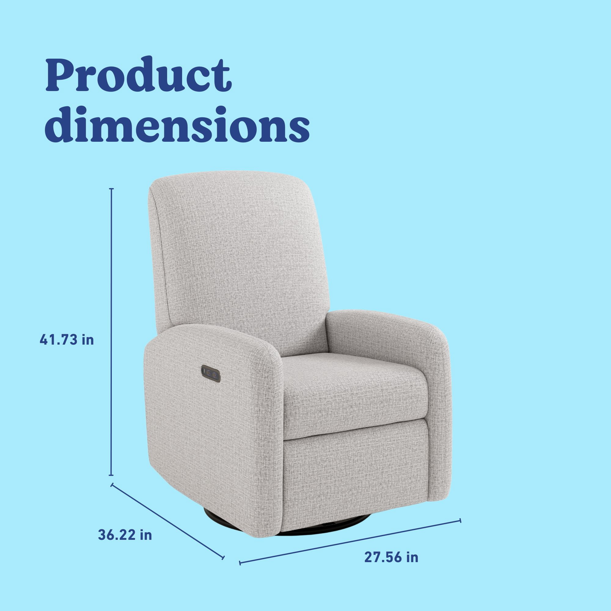 Graco Bellwood Power Recliner Swivel Glider, Steel Basketweave