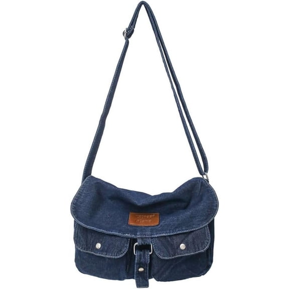 Denim Hobo Crossbody Bag for Women Large Shoulder Handbag Messenger Bag Retro Tote Bag for Casual Work Travel-b-