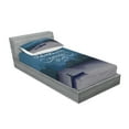 thumbnail image 2 of Ambesonne Saying Fitted Sheet & Pillow Sham Set, Kayak in a Lake Adventure, Twinxl, Purple Grey Teal, 2 of 2