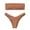 Brown, variant on AOOCHASLIY Clothes 2023 Casual Women's Bikini High Waisted Two Piece Swimsuit Swimwear