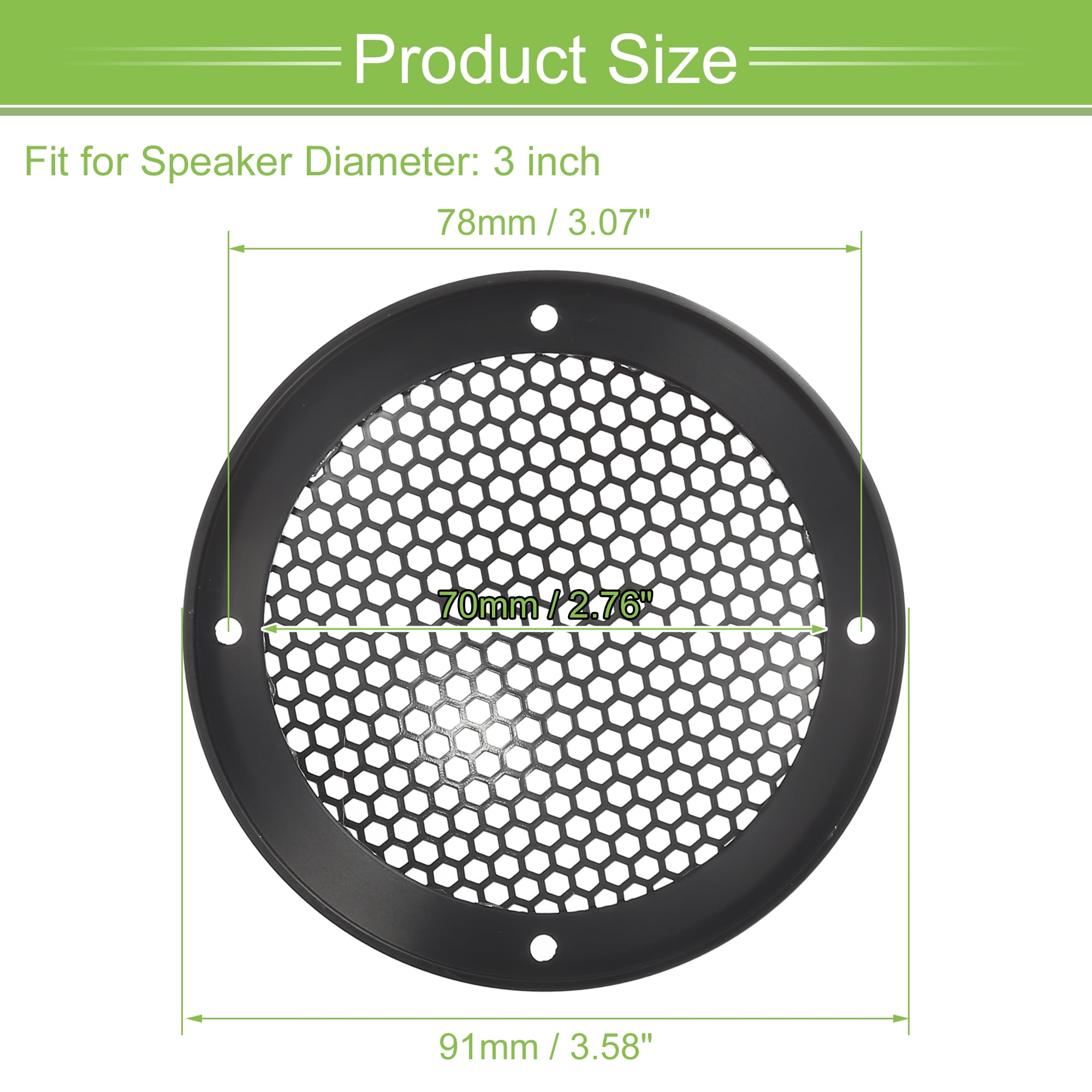 Unique Bargains Universal 3 Inch Car Speaker Grills Cover with Mounting Screws