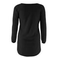 thumbnail image 4 of Frontwalk Ladies Sweater Winter Warm Pullover Long Sleeve Jumper Tops Work Cozy Sweaters Solid Color Black XL, 4 of 5