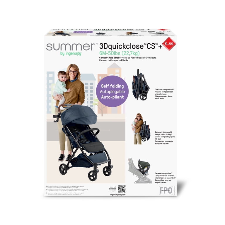 Ingenuity 3D Quick Close CS+ Compact Fold Stroller - Deep Ocean