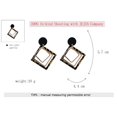 thumbnail image 3 of Pendientes geométricos de múltiples capas con forma cuadrada, aretes colgantes de aleación, joyería, 3 of 7