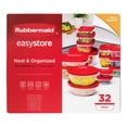 thumbnail image 7 of Rubbermaid EasyStore Rectangle, Square, and Round Containers, 32-Piece Set, Food Storage Containers, Food Storage Containers with Lids, 7 of 7