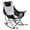 Gray, variant on Sunnyfeel Heavy Duty Oversized Rocking Camping Chair, Foldable Portable Lawn Rocker with Side Pocket & Carry Bag for Outdoor, Picnic, Patio & Backyard, Orange