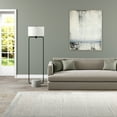 thumbnail image 2 of Evelyn&Zoe Howland 63" Tall Floor Lamp with Fabric Shade, Blackened Bronze/Concrete/White, 2 of 5