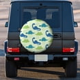 thumbnail image 3 of Kll Cute Dinosaur Blue Green Tire Cover,Universal Wheel Tire Cover For Trailer, Rv, Suv, Truck,Camper And Many Vehicle,(15 Inch), 3 of 7