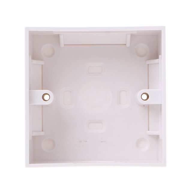 HLONK Bricolage Boîtier Arrière à Montage Facile Boîtiers d'Alimentation en Plastique Plaque Murale Jonctions Boîtier Prise Électrique Gang Simple Blanc