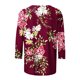 thumbnail image 5 of ICHUANYI Liquidación Camiseta estampada de moda para mujer Blusa de mangas 3/4 Tops casuales con cuello redondo ICHUANYI WER202308255901, 5 of 5