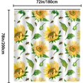 thumbnail image 6 of Sunflower Rustic Farmhouse Shower Curtain for Bathroom Spring Natural Floral Plant Green Leaves Honeybee White Yellow Golden Polyester Waterproof Fabric Decoration with 12 Hooks 72x84 inch, 6 of 6