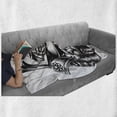 thumbnail image 6 of Japanese Soft Flannel Fleece Throw Blanket, Vintage Style Oriental Themed Demon Samurai Eastern Style Martial Art Print, Cozy Plush for Indoor and Outdoor Use, 50" x 60", Black White, by Ambesonne, 6 of 6